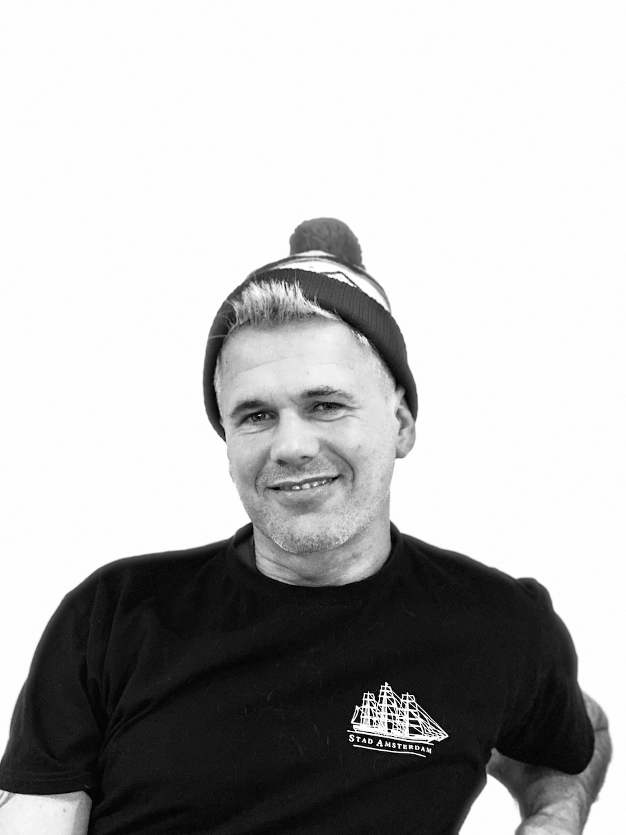 portrait of Jan Dobrogowski in black and white